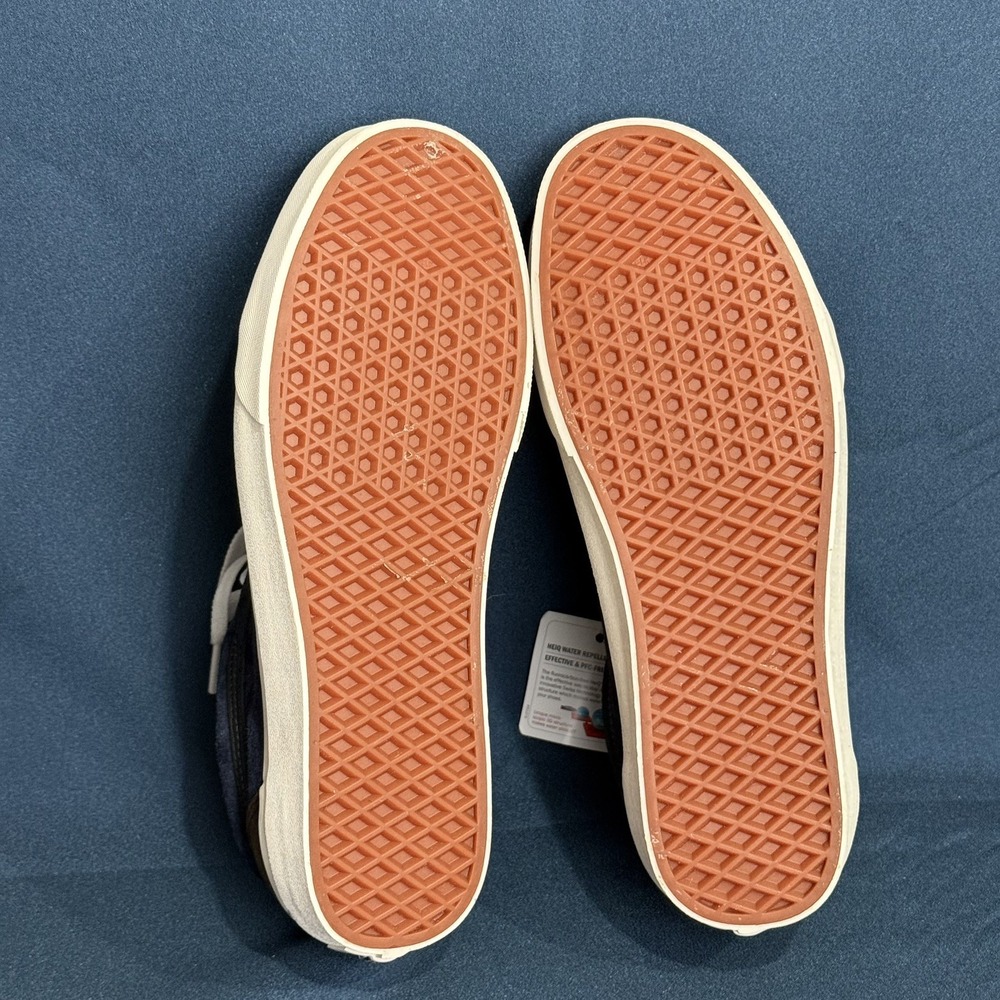 Vans Old Skool Mens 11 Pig Suede Plaid Brown Navy Blue Water Repellent 751505 - Picture 9 of 9